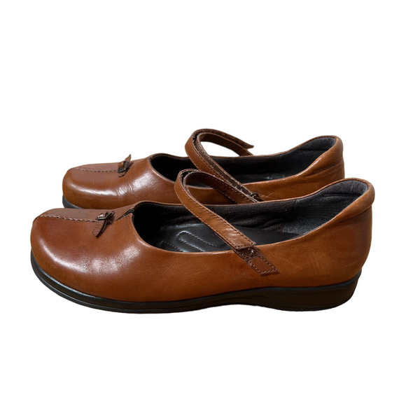 Earth Shoes 10.5 Leather Mary Janes Comfort Walking Shoes Vivian Leather Brown - Picture 3 of 6